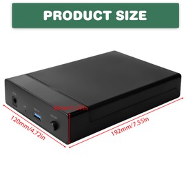 Behogan Hard Drive Docking Station: Hard Drive Enclosure, USB 3.0 USB-A & USB-C for 2.5 3.5 Inch SATA HDD & SSD, 5Gbps Hard Drive Adapter Supports UASP