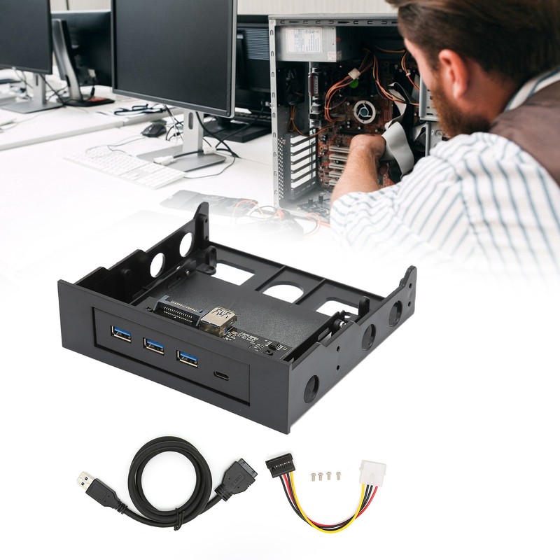 USB Front Panel Adapter 3.5in 5.25in USB1.1 USB2.0 Hot Swap