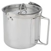 1.2L Outdoor Portable Camping Hiking Stainless Steel Hanging Water Pot