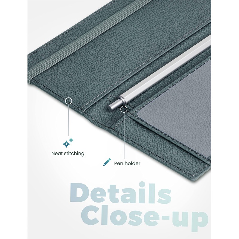 Yarnic Checkbook Cover for Personal Checkbook, Checkbook Holder with Pen