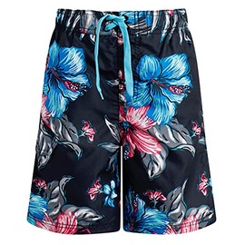 Kanu Surf Boys' Echo Quick Dry UPF 50+ Beach Swim Trunk, St. Lucia Black, 2T