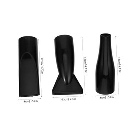 MERRYHAPY 3pcs Nozzle Hair Dryer Abs Universal Blow Dryer Nozzle Attachment Blow Dryer Diffuser Universal Blow Dryer Nozzle Black