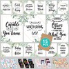 Decorably 15 Eucalyptus Classroom Posters Decor, 11x14in Matte-Laminated Inspirational Greenery