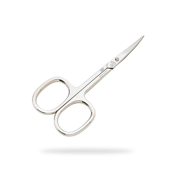 Classica 3.5 inch Fully Left Hand Curved Traditional Carbon Steel Nickel Plated Cuticle Scissors