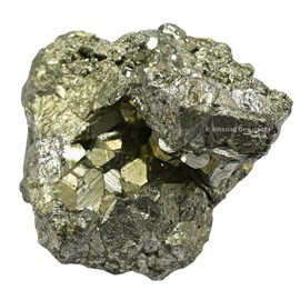 Amazing Gemstone Pyrite Crystal Stone Cluster Samples - 1.5 oz High Energy Natural Iron Pyrite Stone Pirita Piedra contains Healing Properties