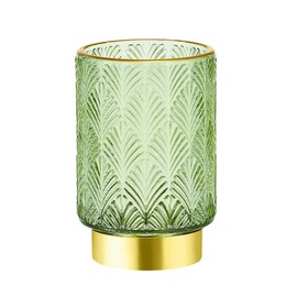 LEICURACE Makeup Brush Holder Organizer,Toothbrush Holders,Desk Pen Pencil Holder,Multifunctional Vintage Glass Brush Cup（A42-1-US）