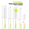 axie Set 5 Cepillo Limpieza Botellas Vasos Biberones Popotes