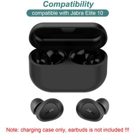 Charging Case for Jabra Elite 10 - Replacement Charger Case Cradle Dock for Jabra Elite 10 Earbuds (Black)