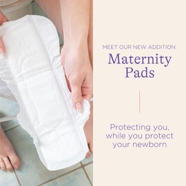 Lansinoh Postpartum Maxi Pads Bundle, 40 Count, Heavy Absorbency Overnight Pads with Wings, Includes 2 Sizes for Extra Protection, Postpartum Essentials