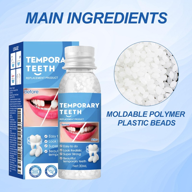 Temporary Tooth Repair Kit, Moldable Filling for Temporary Tooth Repair