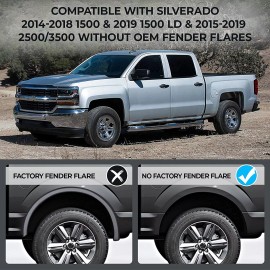 SDeelCase 4 PCS Factory Style Front Rear Mud Guards Splash Flaps For 14-19 Chevy Silverado