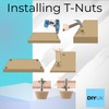 T Nuts Four Pronged Tee Nuts Zinc Plated Steel Anchors