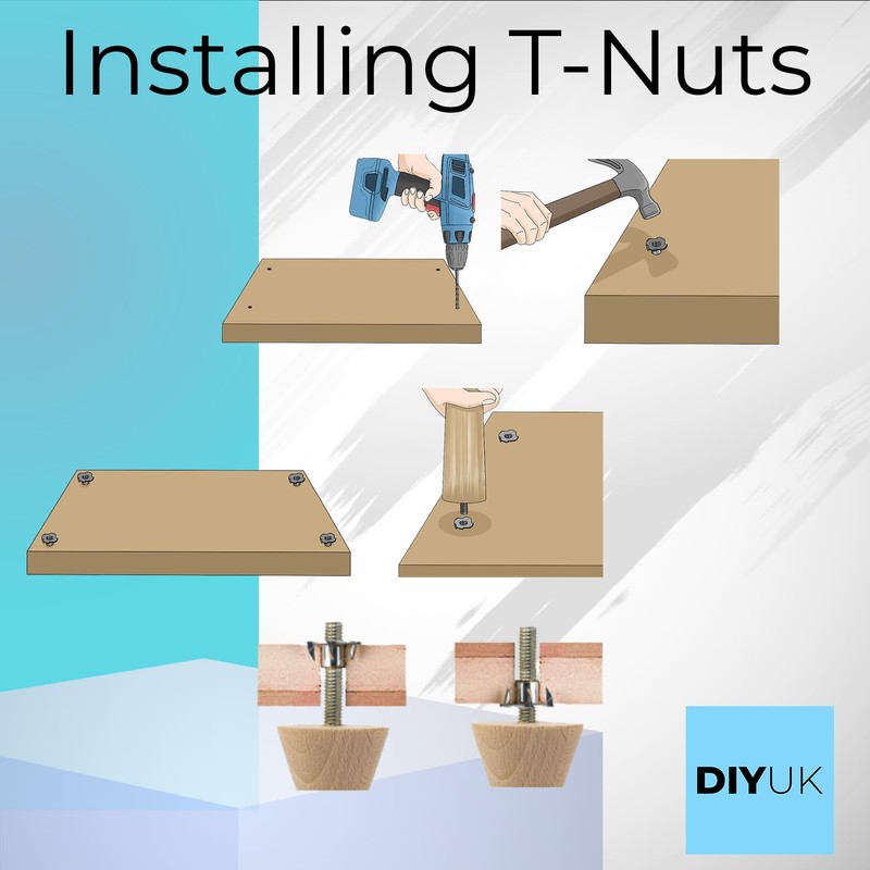 T Nuts Four Pronged Tee Nuts Zinc Plated Steel Anchors
