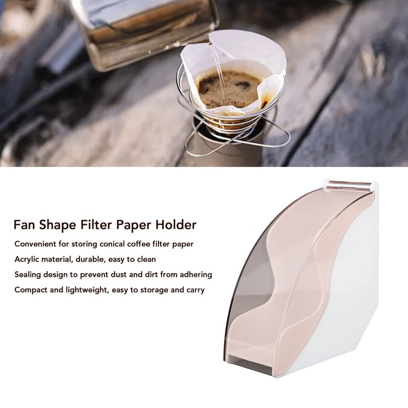 Fan Shape Storage Box with Dustproof Cover Compact Acrylic Filter