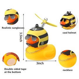 YGMXZL 2 x Yellow Duck Car Ornaments, Rubber Duck Decorations, Small Yellow Duck Car Decoration, Rubber Duck Toy for Car, Motorcycle, Bicycle, Mountain Bike (Style 6)