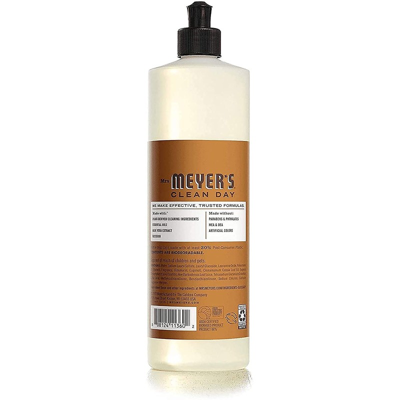Mrs. Meyer's Liquid Dish Soap, Acorn Spice, 16 OZ (Pack