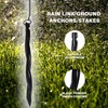 QPQ Rain Chain Ground Anchor Stake, Metal Aluminum, for Outdoor