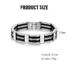 Men's Bracelets for Men Stainless Steel, Men's Bracelet Made of High-Quality Stainless Steel Fashion Jewellery, Jewellery Bracelet with Toggle Clasp for Men Collection Men's Collection