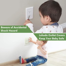 Outlet Covers Baby Proofing Socket Protectors Child Safety Plug Caps Difficult for Toddler to Remove Electric Shock Guard for US 3-Prong White 40 Pack