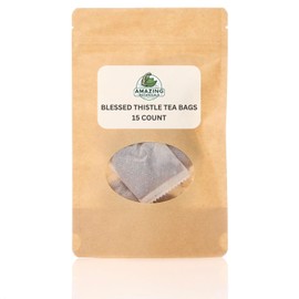 Amazing Botanicals Premium Tea Bags - Loose Leaf Tea Powder in an Easy-to-Use Tea Bag (15-count, Blessed Thistle)