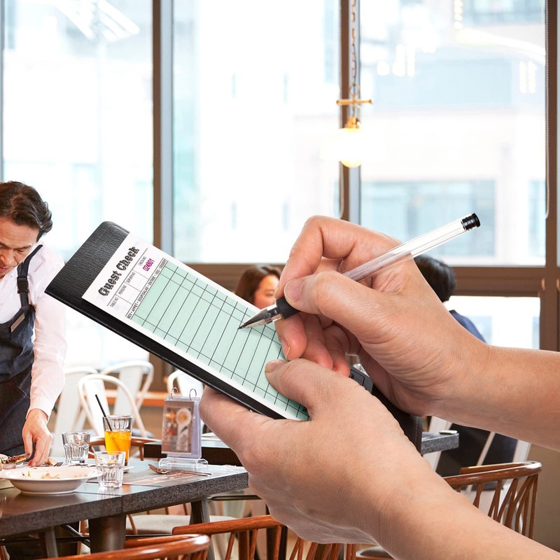 Guest Check Book,15 Books Waitress Order Pads and Server Notepads