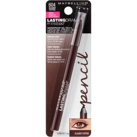 Maybelline New York Eyestudio Lasting Drama Waterproof Matte Gel Pencil Brown Eyeliner Makeup, Glazed Toffee, 1 Count