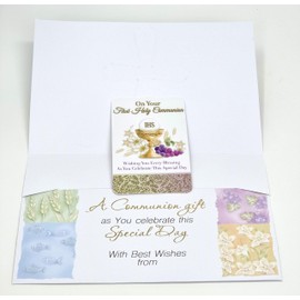 First Holy Communion Unisex Money Voucher Wallet and Keepsake Prayer Card