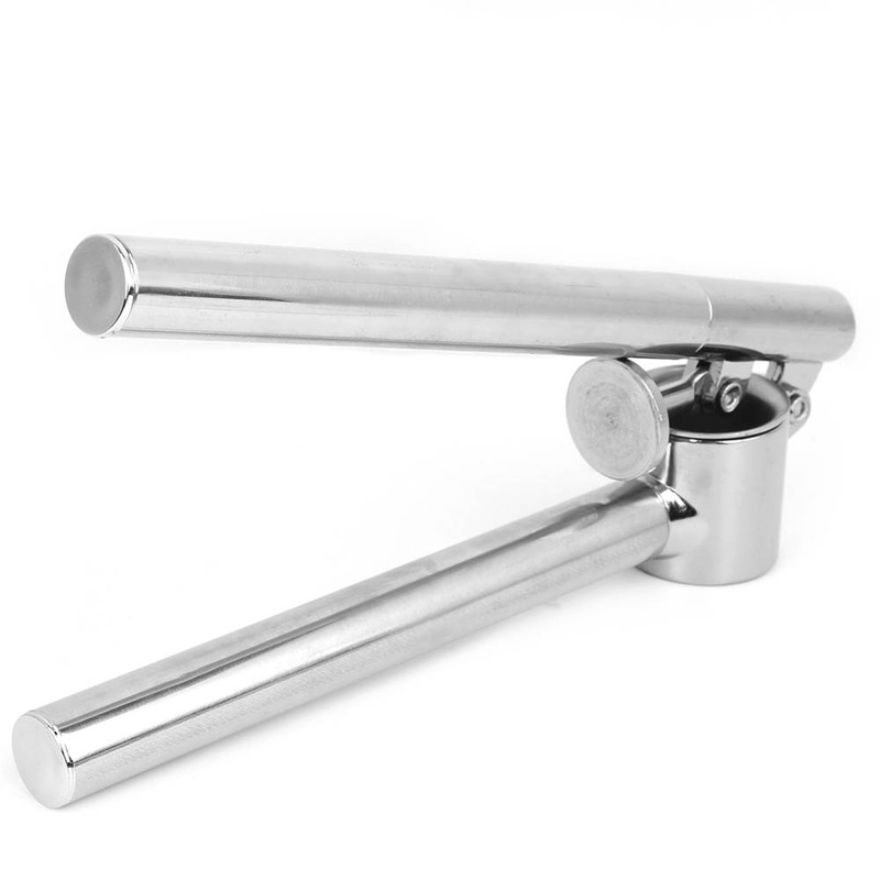 Stainless Steel Manual Food Garlic Press Crusher Mincer Squeezer Household