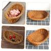 Ciieeo 1Pc Mini Decorative Basket Handmade Weaving Props for Easter