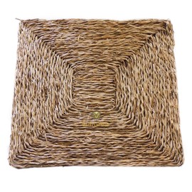 SunGrow Seagrass Bunny Mat, Protect Paws from Wire Cage, Treat Bunny’s Sore Hocks, Handmade Woven Play Bed, Edible Chew Toy, Place in Cage or on Floor, 1 pc