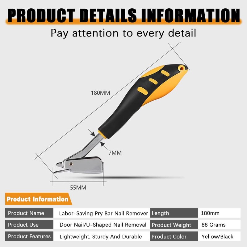 Uadme Staple Remover, Heavy Duty Upholstery Strength Staple Puller Tool