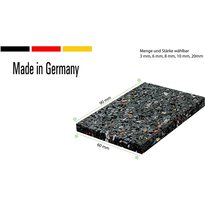 Valo VT00900_1-3 Plastic Rubber Granulate Patio Pad Weatherproof for Balcony,