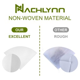 NACHLYNN 20pcs Fryer Oil Filter, Deep Fryer Oil Filter 10 inch Non-Woven Filter Cones Cooking Oil Filters Maple Syrup Filters Beeswax Filters Grease Filter Cones for Restaurant Kitchen Cafe Hotel