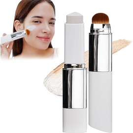 2026 Barra de Base de Maquillaje que Cambia de Color, Stick De Base Coreano Que Cambia De Color, Para Todos Los Tipos De Piel, Maquillaje De Base De Cobertura Completa A Media,Con Cabezal Brocha (Medio)