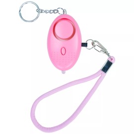 Personal Alarm for protection PINK w/soft Leather pull Pin and Led Light 140DB