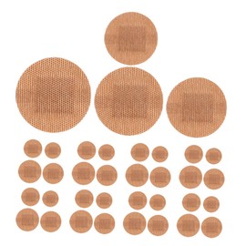 Healvian 100pcs Waterproof Wounds Protector Finger Wounds Patches Protective Round Tape Sticker Patch Face Care Patches Breathable Round Plaster Brown