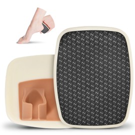 ZKENIRD 2025 Upgrade Glass Foot File, Foot Scrubber for Callus Remover, Foot File for Dead Skin, Hard Skin Remover, Pumice Stone for Feet, Pedicure Tools for Feet(Cream)