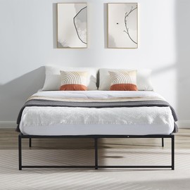 VECELO 14" Full Bed Frame/Metal Platform Mattress Foundation/No Box Spring Needed