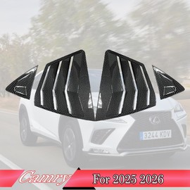 Window Louver，MUXEE 2Pcs Side Vent Window Louvers for Toyota Camry 2025 2026, ABS Print Sport Window Decorative Covers, Exterior Trim Accessories - Carbon Fiber