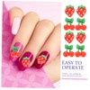 Mikinona 60pcs Fruit Nail Art Charms Strawberry Cherry Resin Slices
