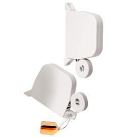 Rollwin 2x Roller Shutter Belt Winder Surface-Mounted – from Germany – 155 mm Hole Spacing White Mini Roller Shutter Winder with 5 m Strap 14 mm Including Roller Shutter Belt