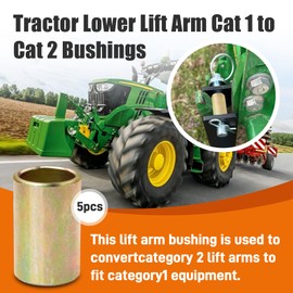 5 Pack Universal Lower Lift Arm Bushing Fits Category II to I Hitch Systems, 302910 30291E1 Tractor Lower Lift Arms Cat 1 to Cat 2 Bushings