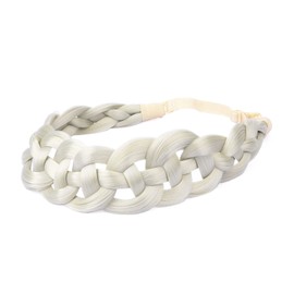 Gledola Hollow out Synthetic Hair Braided Headband Hairpiece Women Girl Beauty accessory for Women (Light Ash Blonde)