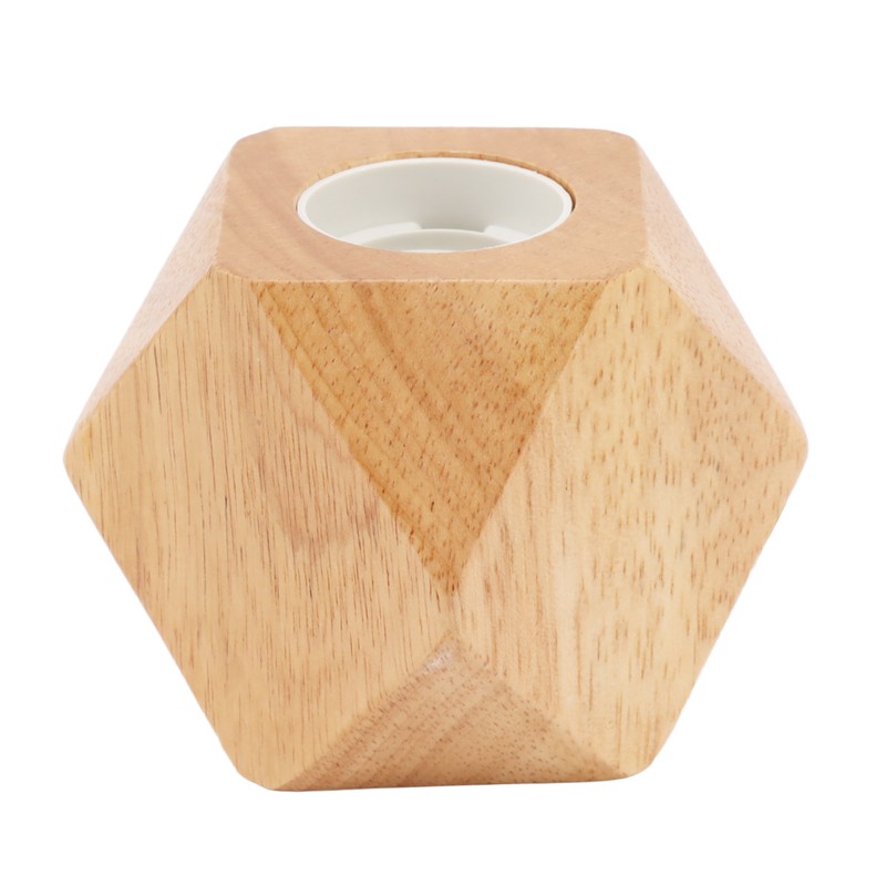 Wooden Diamond Lamp Base E27 Socket Modern Small Wood Table