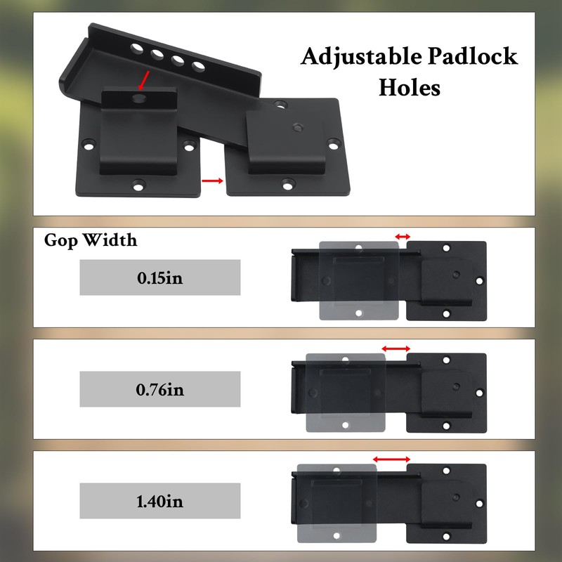 7.5" Heavy Duty Flip Gate Latch Lock with Padlock Hole