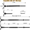 Toscoco 20 Pack 1/8" Black Cable Railing Kit - 180