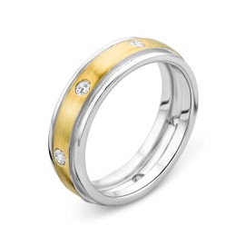 Miore Women's 925 Sterling Silver Wedding Ring with Cubic Zirconia, Silver, Cubic Zirconia