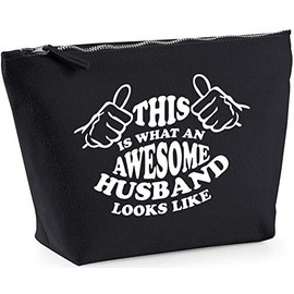 Hippowarehouse This is what an awesome husband looks like printed make up cosmetic wash bag 18x19x9cm