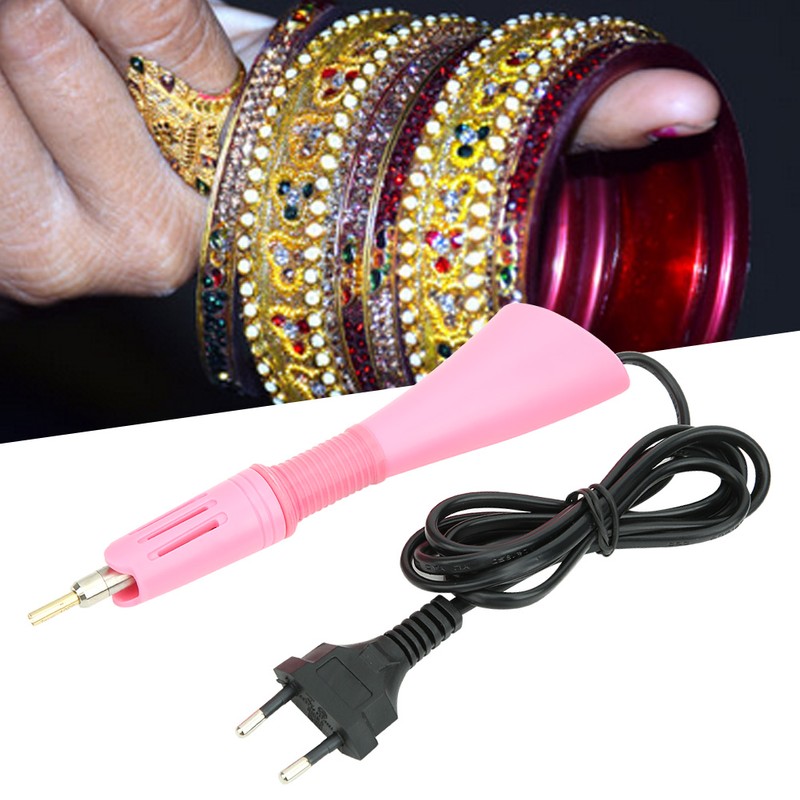 Hot Fix Rhinestone Applicator DIY Wand Heat Gun 100‑240V Diamond