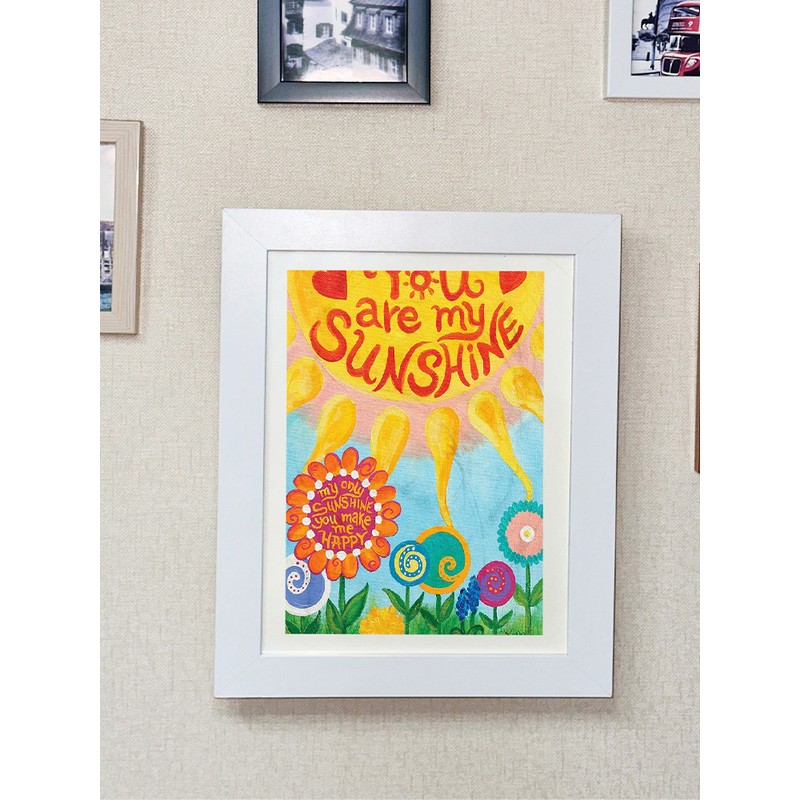 Children's Art Wooden Frame Photo Frame Decorative Photo Frame Kids